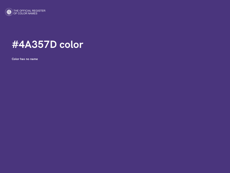 #4A357D color image