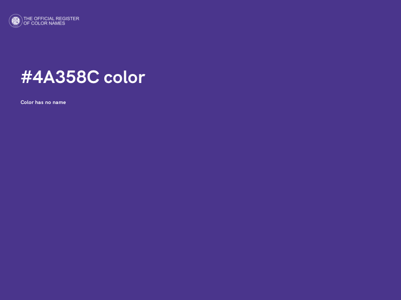 #4A358C color image