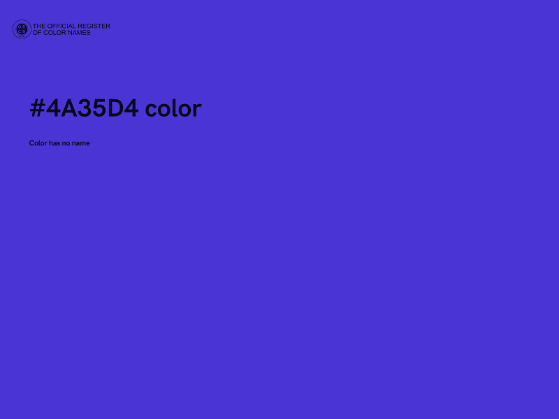 #4A35D4 color image