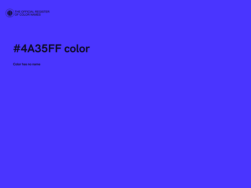 #4A35FF color image