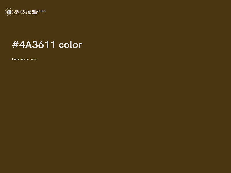 #4A3611 color image