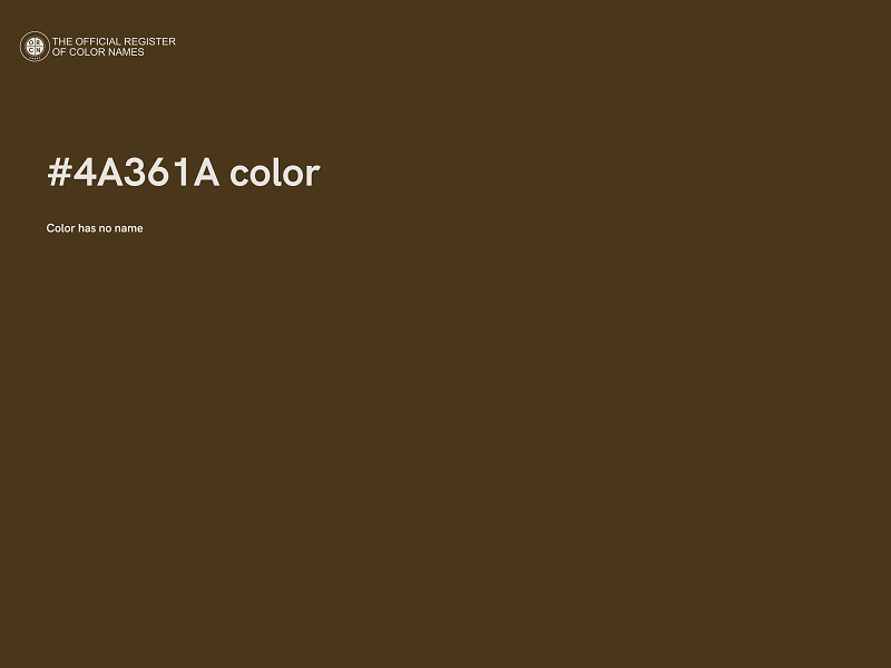 #4A361A color image