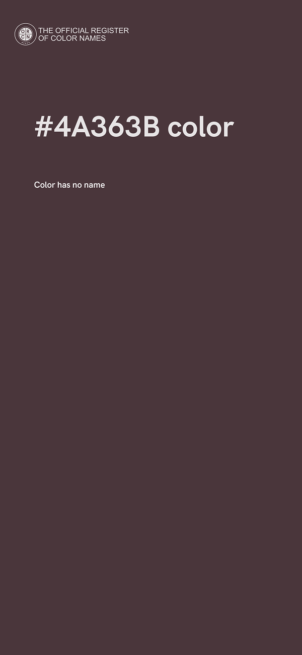 #4A363B color image