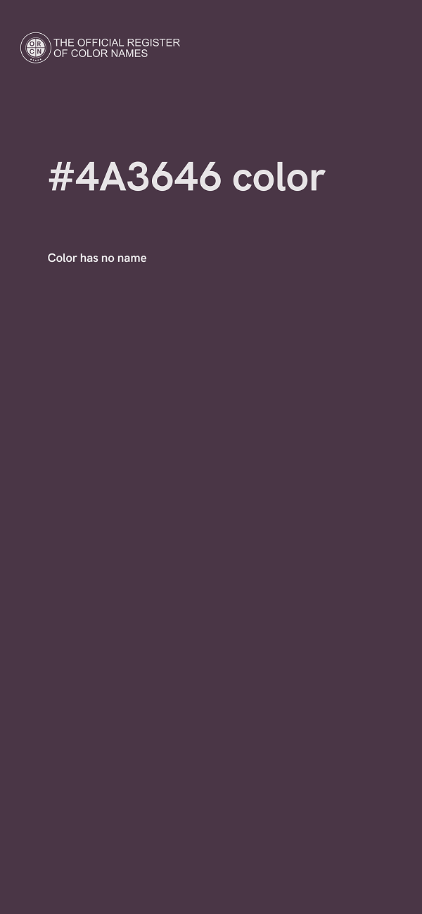 #4A3646 color image