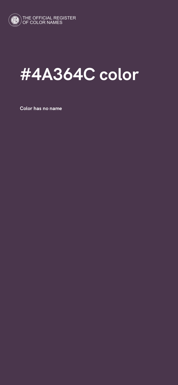 #4A364C color image