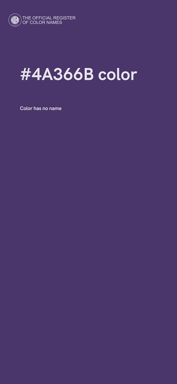 #4A366B color image