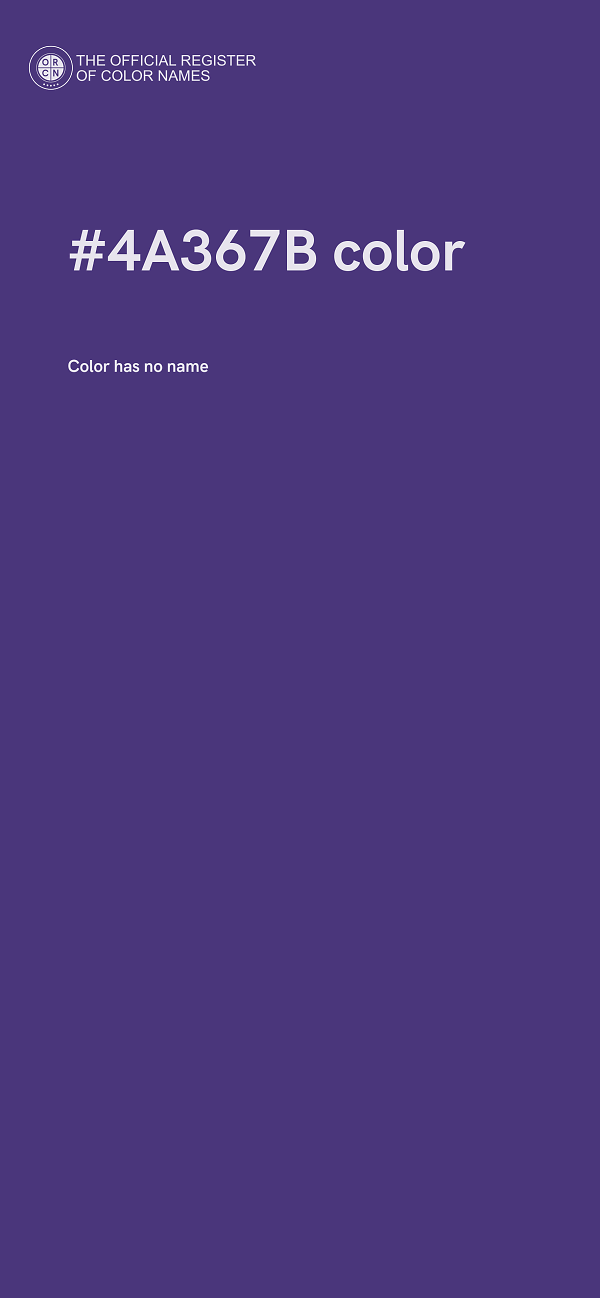 #4A367B color image