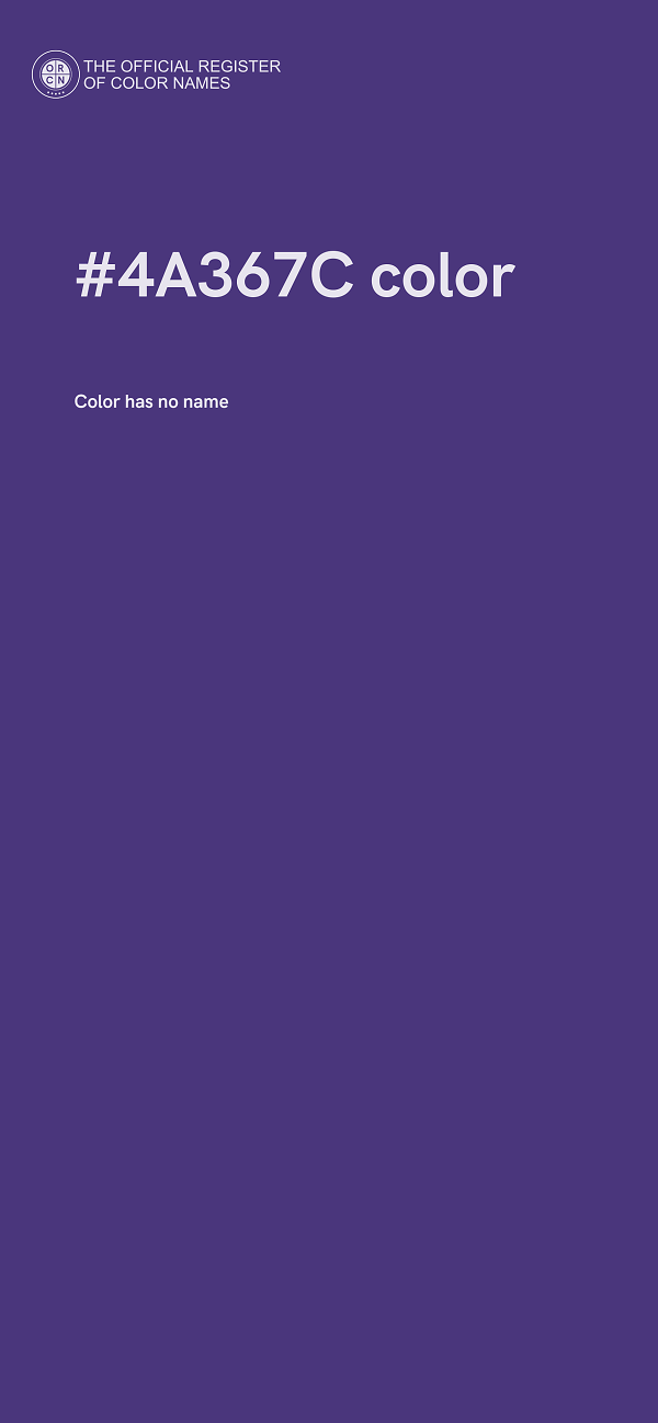 #4A367C color image