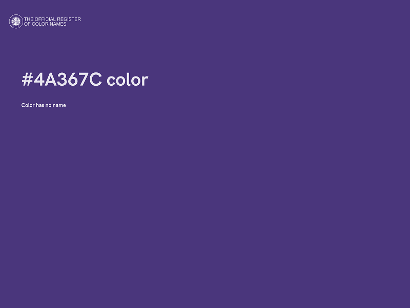 #4A367C color image