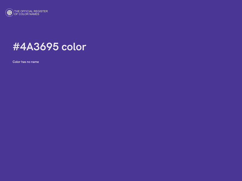 #4A3695 color image