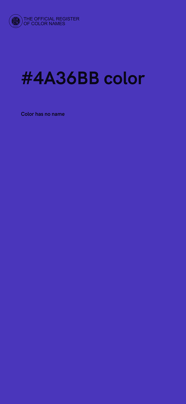 #4A36BB color image