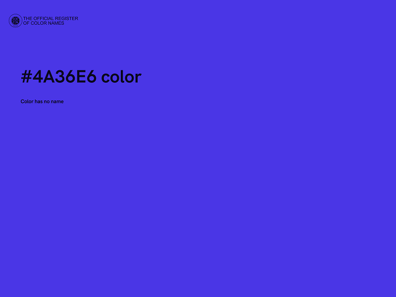 #4A36E6 color image