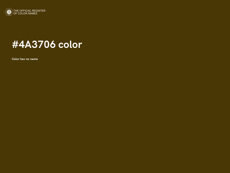 #4A3706 color image