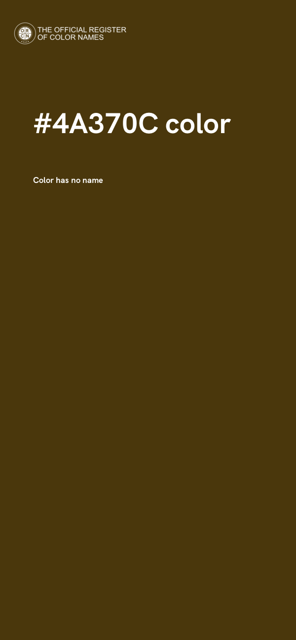 #4A370C color image
