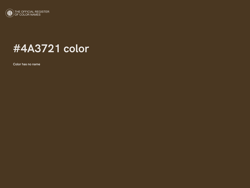#4A3721 color image