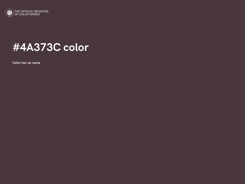 #4A373C color image