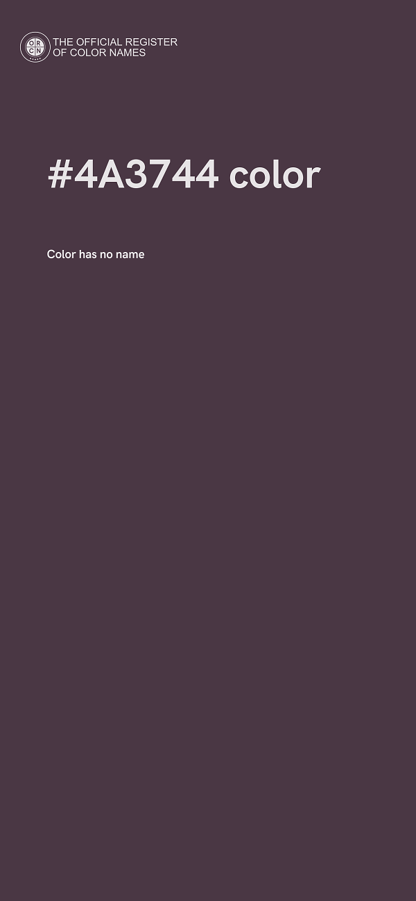 #4A3744 color image