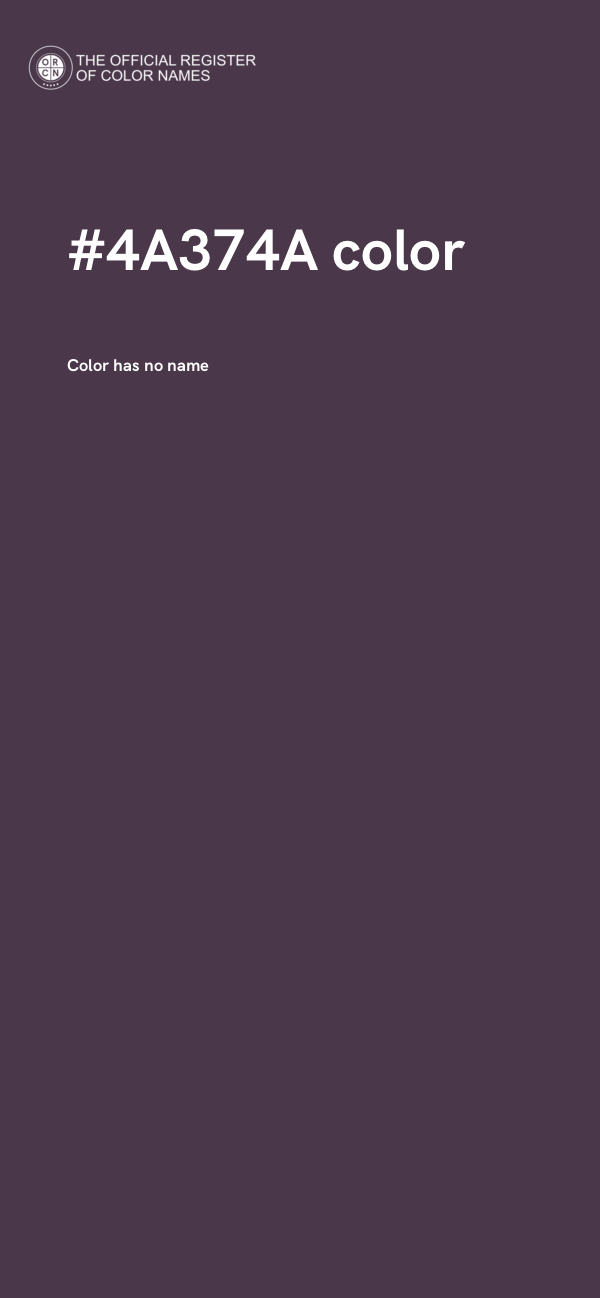 #4A374A color image
