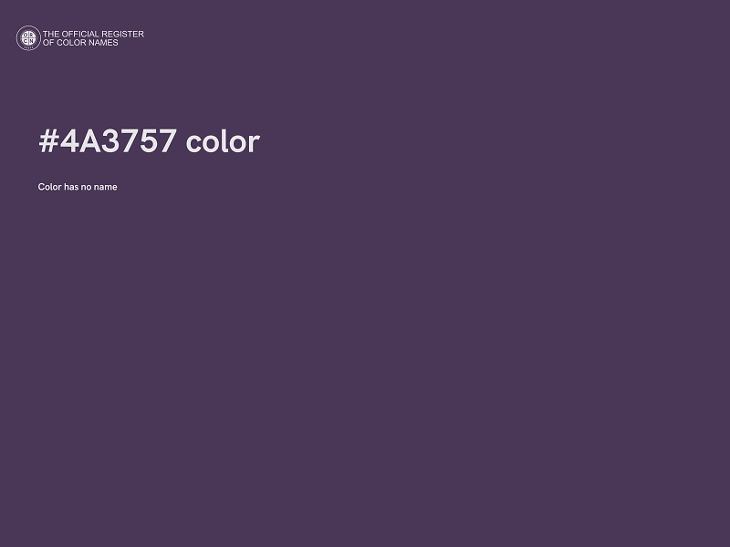 #4A3757 color image