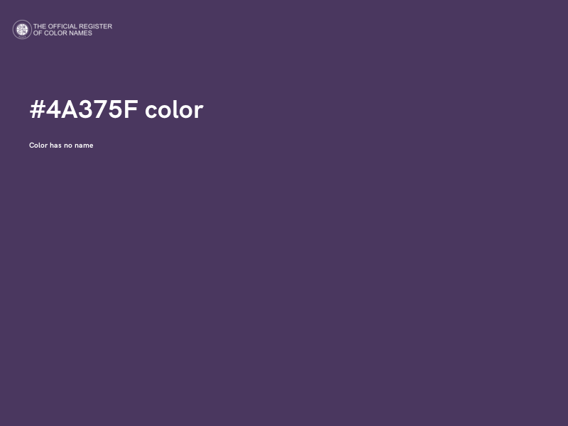 #4A375F color image