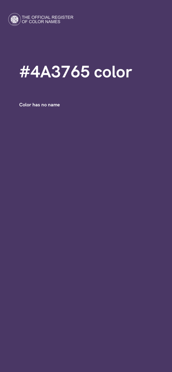 #4A3765 color image