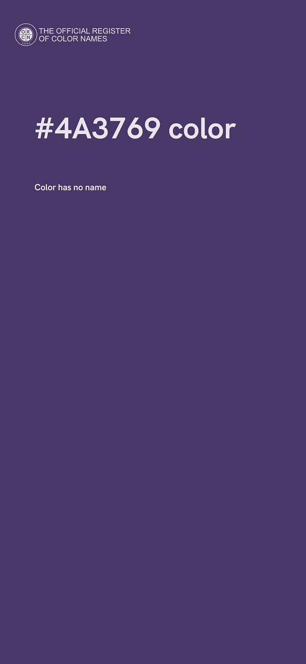 #4A3769 color image