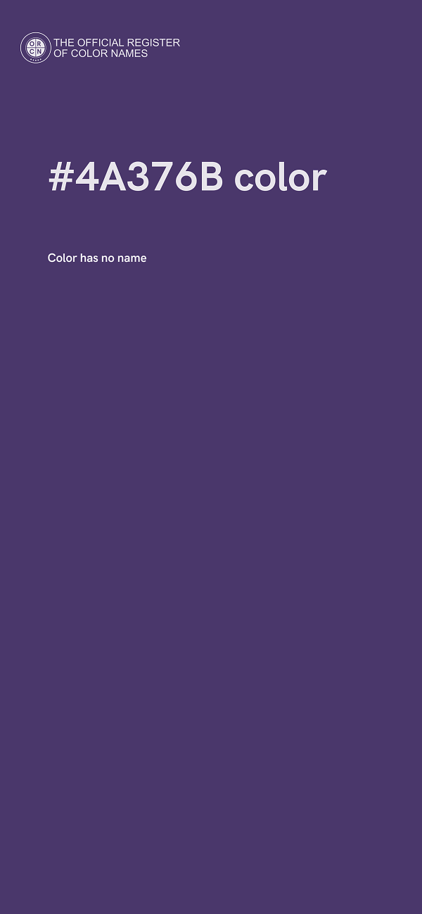 #4A376B color image