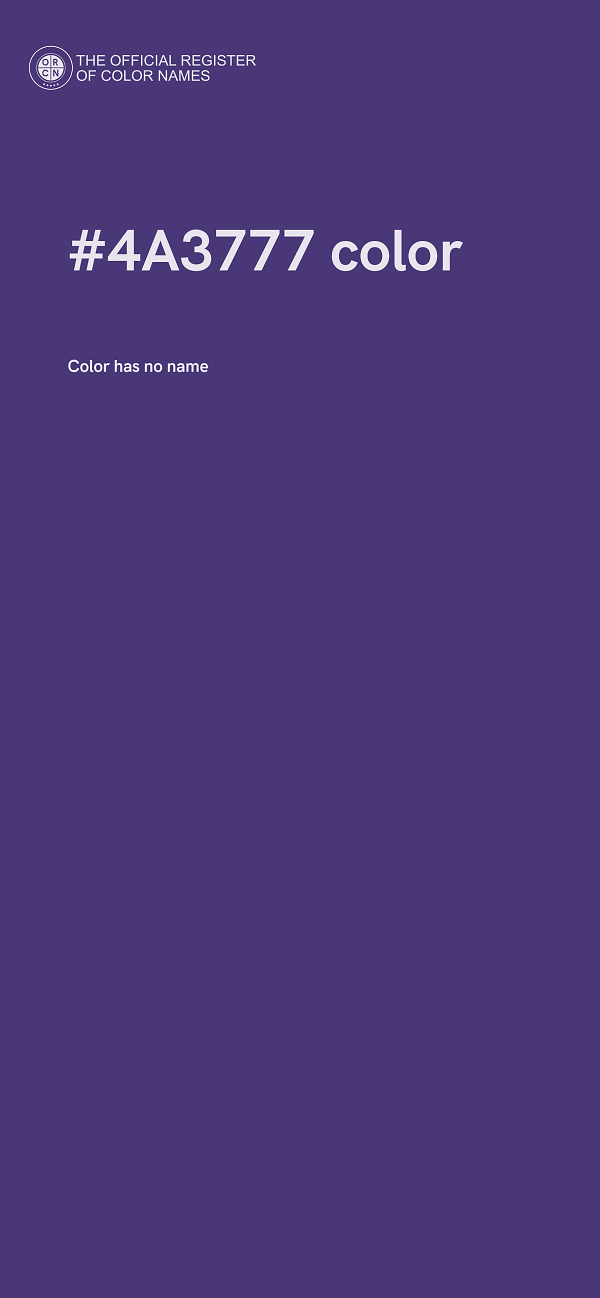 #4A3777 color image