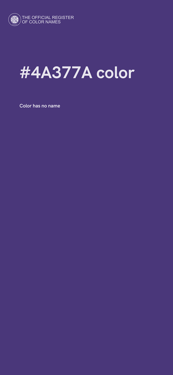 #4A377A color image