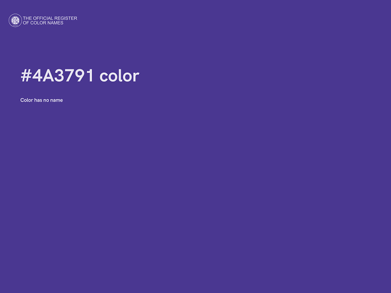 #4A3791 color image