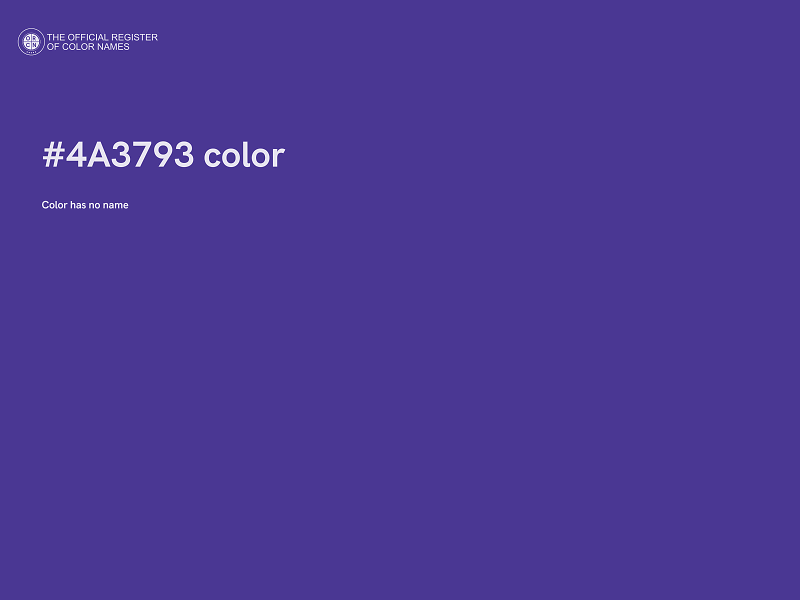 #4A3793 color image