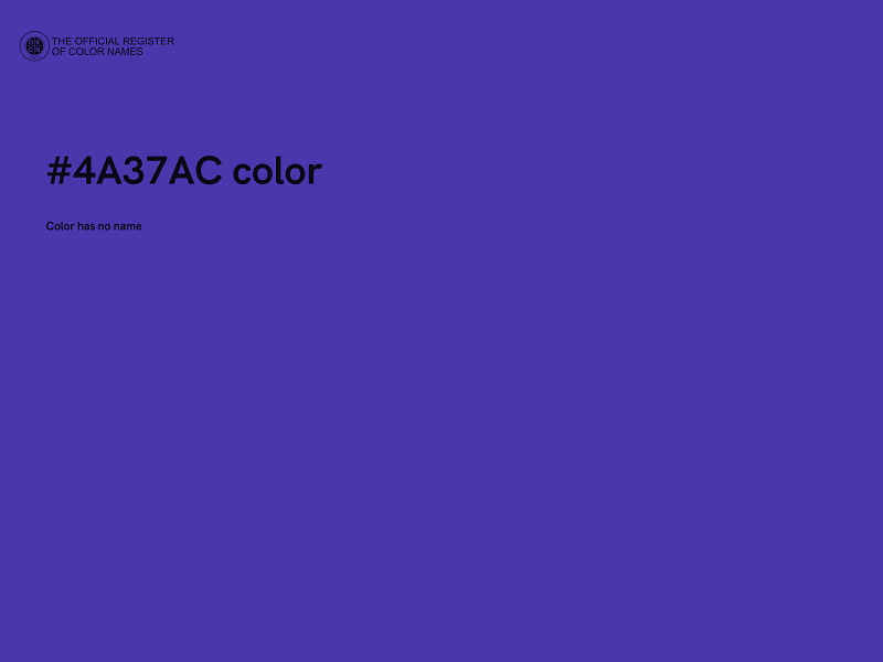 #4A37AC color image