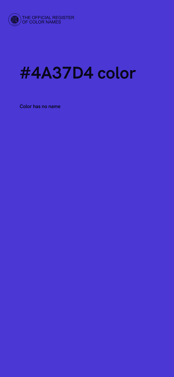 #4A37D4 color image