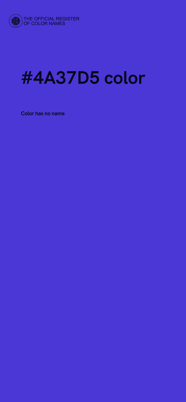 #4A37D5 color image