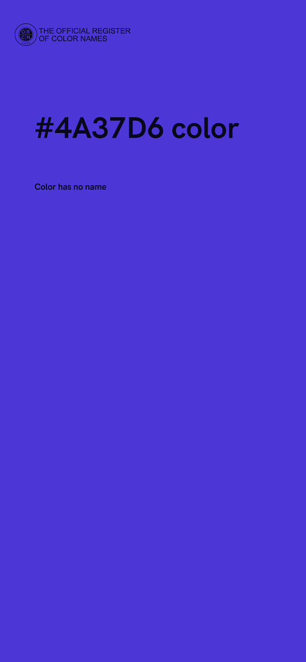 #4A37D6 color image