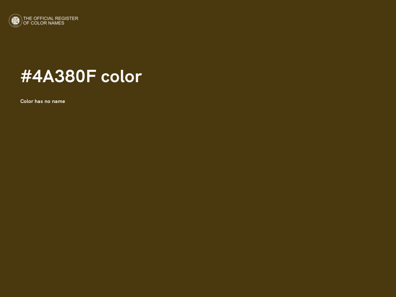 #4A380F color image