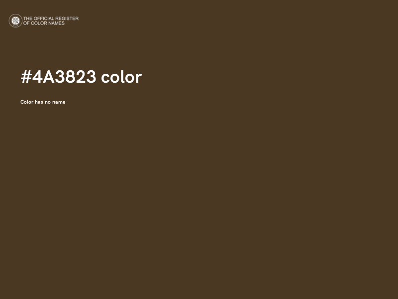 #4A3823 color image