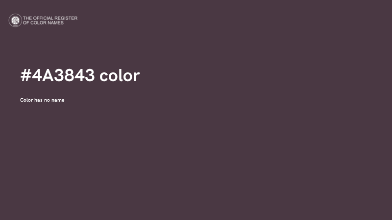 #4A3843 color image