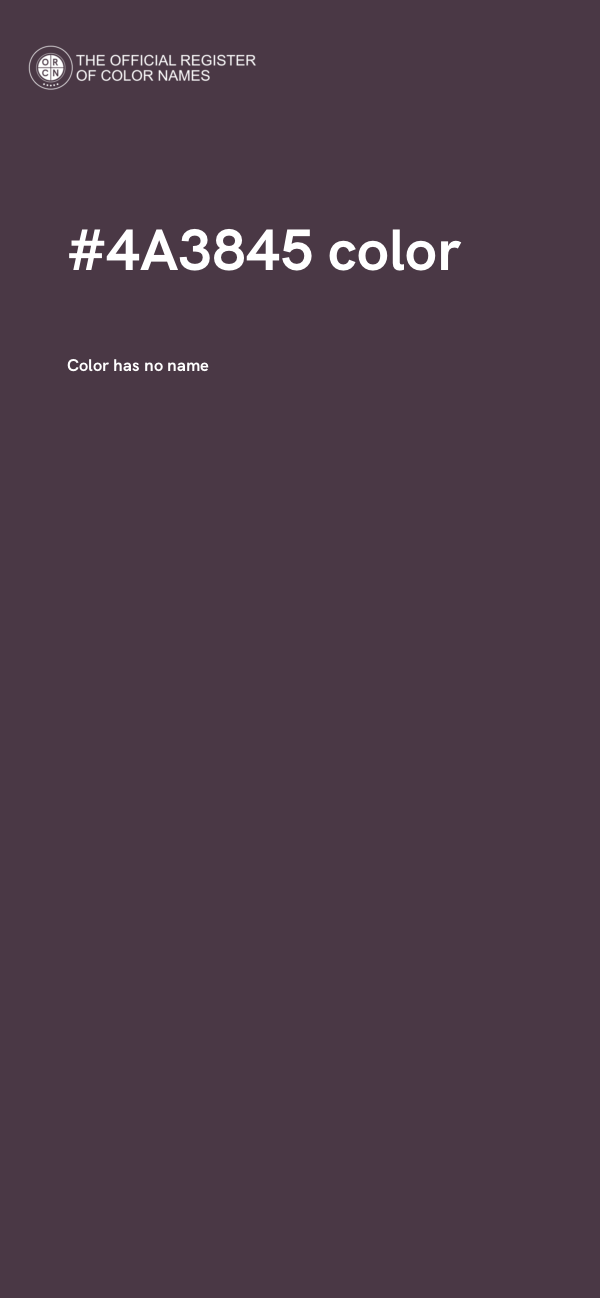 #4A3845 color image