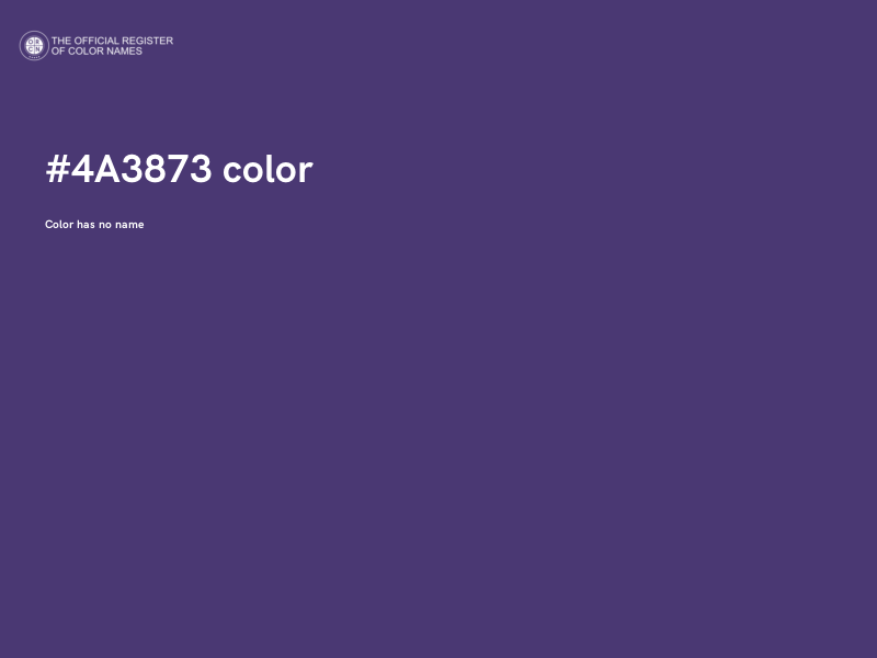 #4A3873 color image