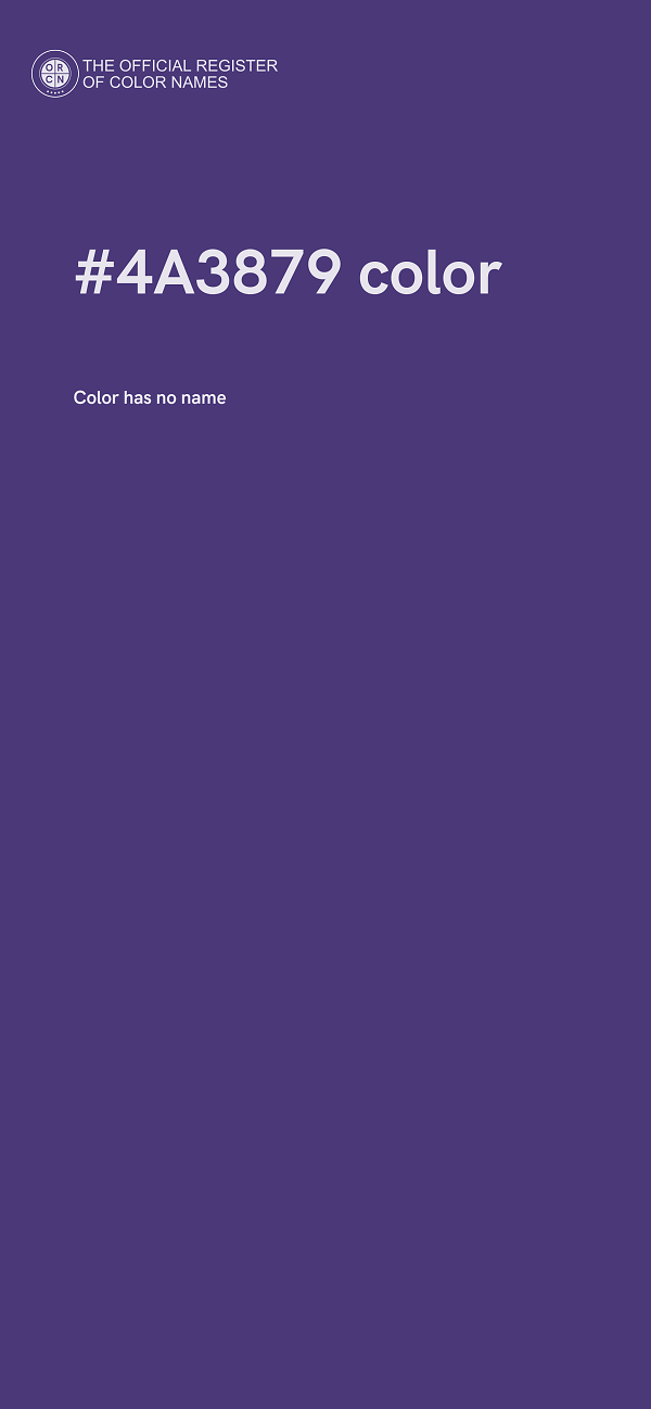 #4A3879 color image