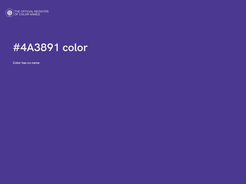 #4A3891 color image