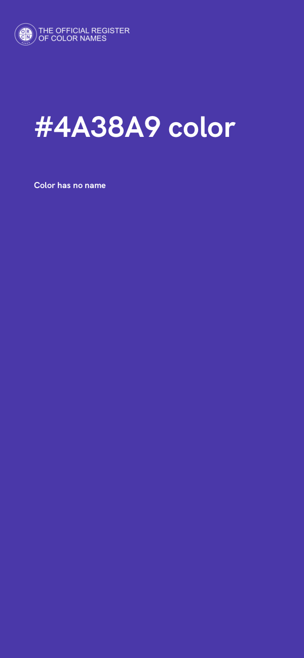 #4A38A9 color image