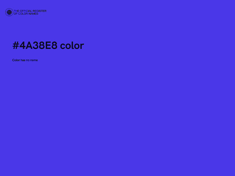 #4A38E8 color image