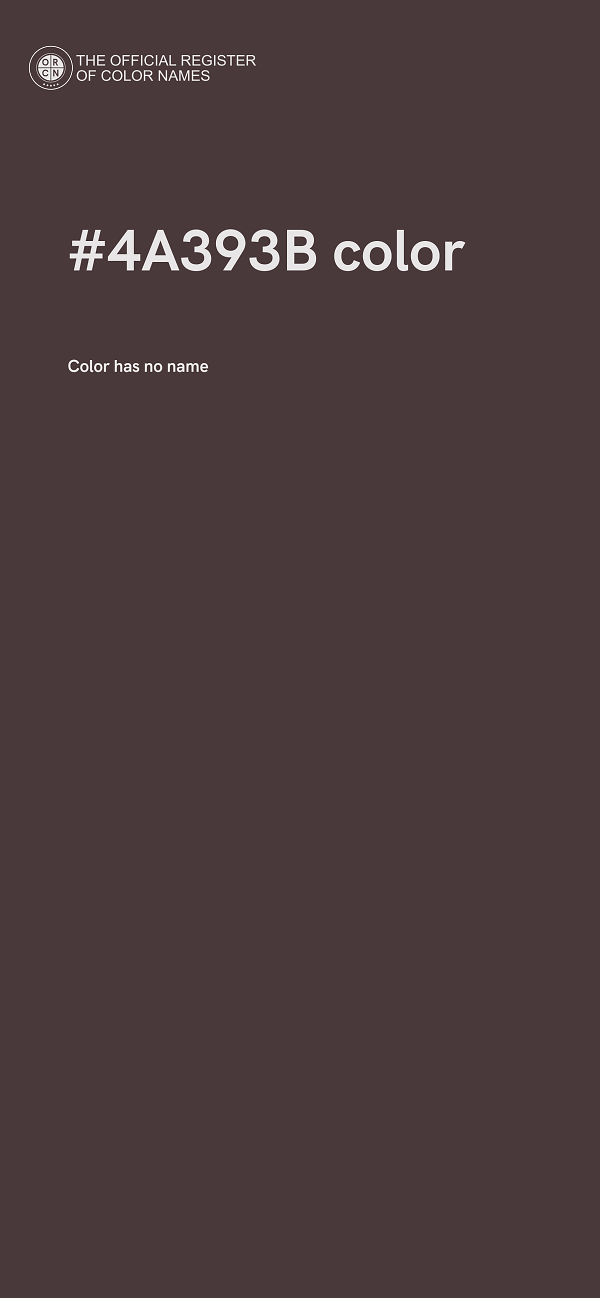 #4A393B color image