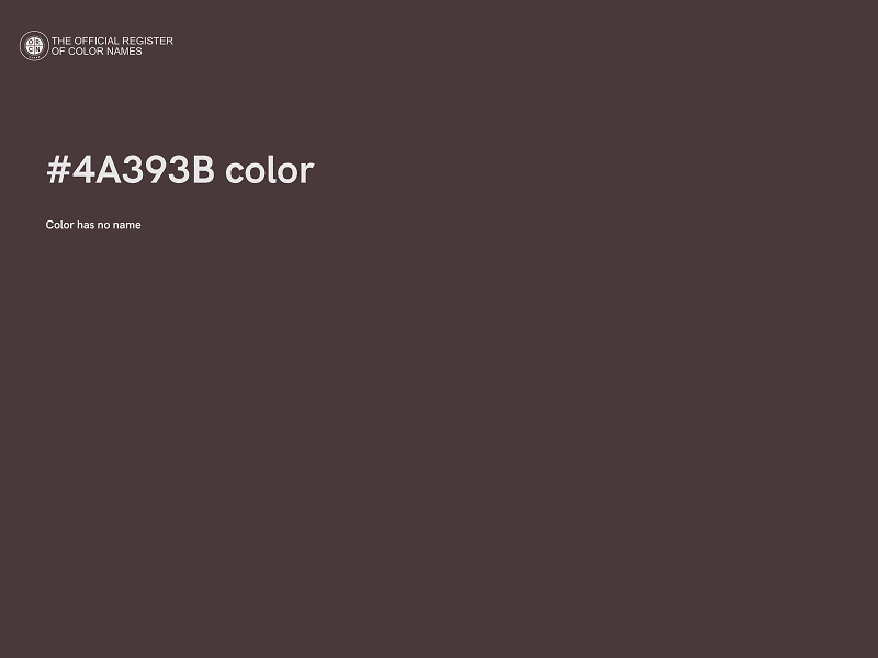 #4A393B color image
