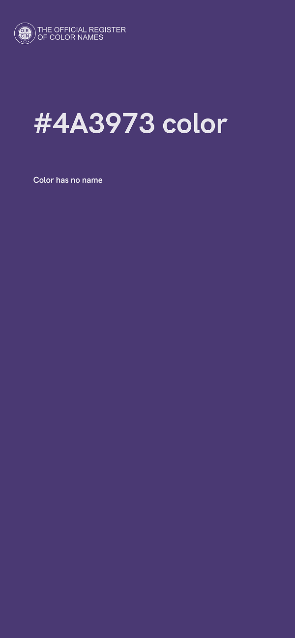 #4A3973 color image