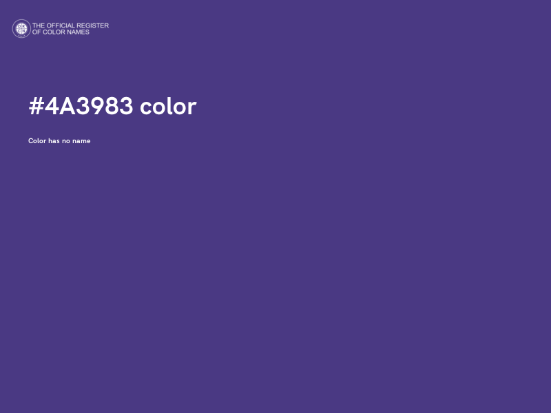 #4A3983 color image