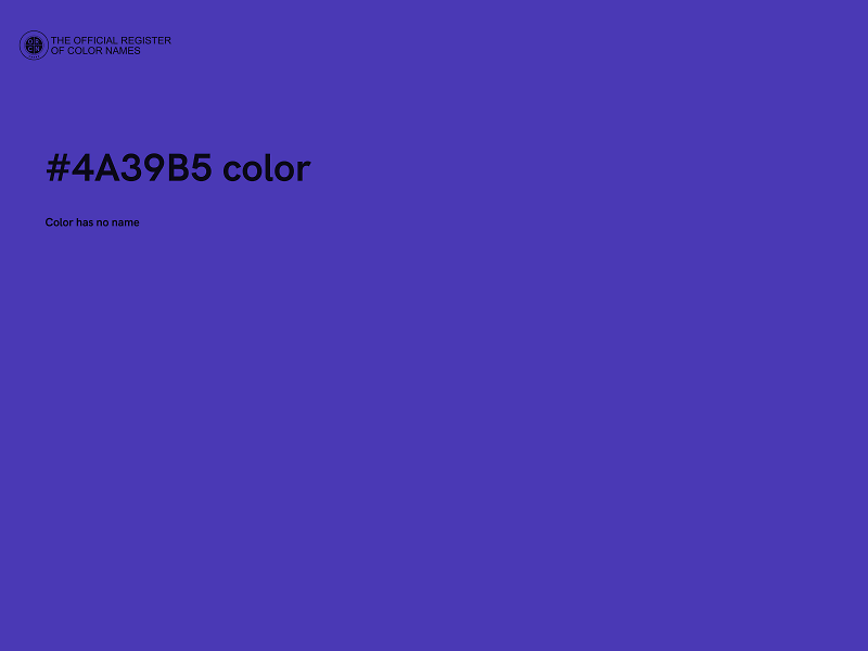 #4A39B5 color image