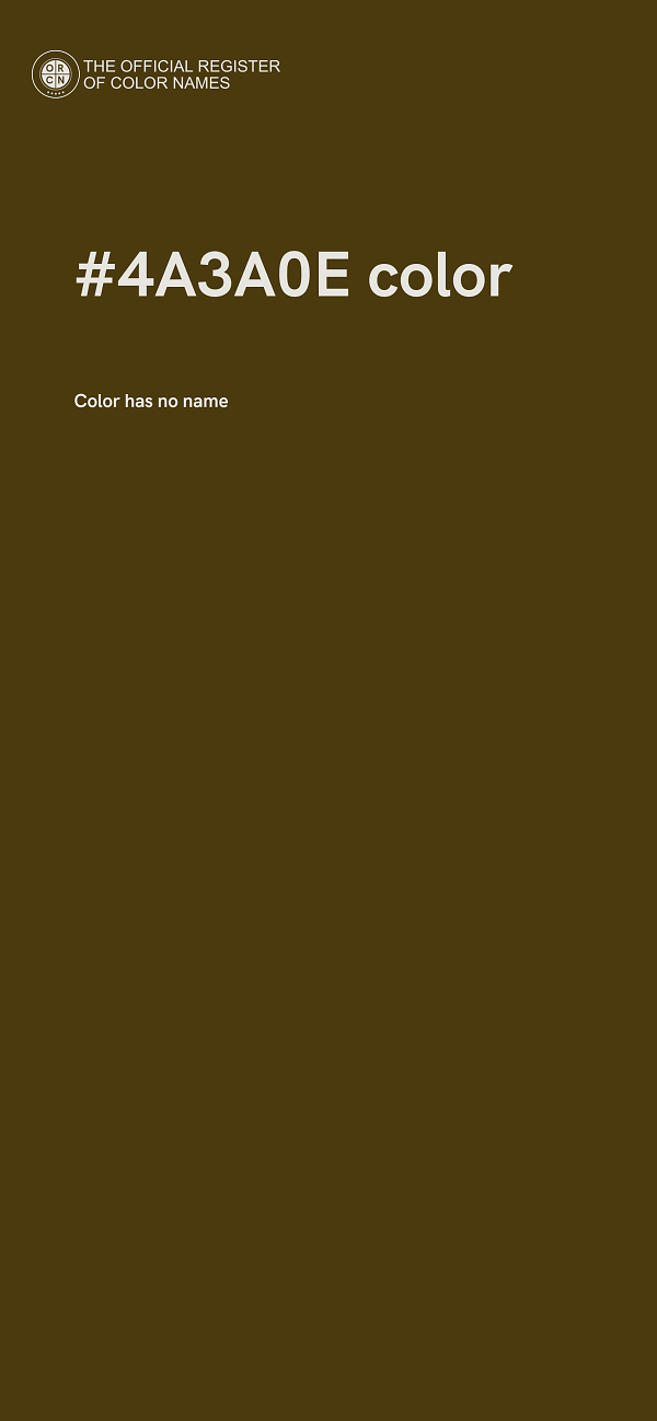 #4A3A0E color image
